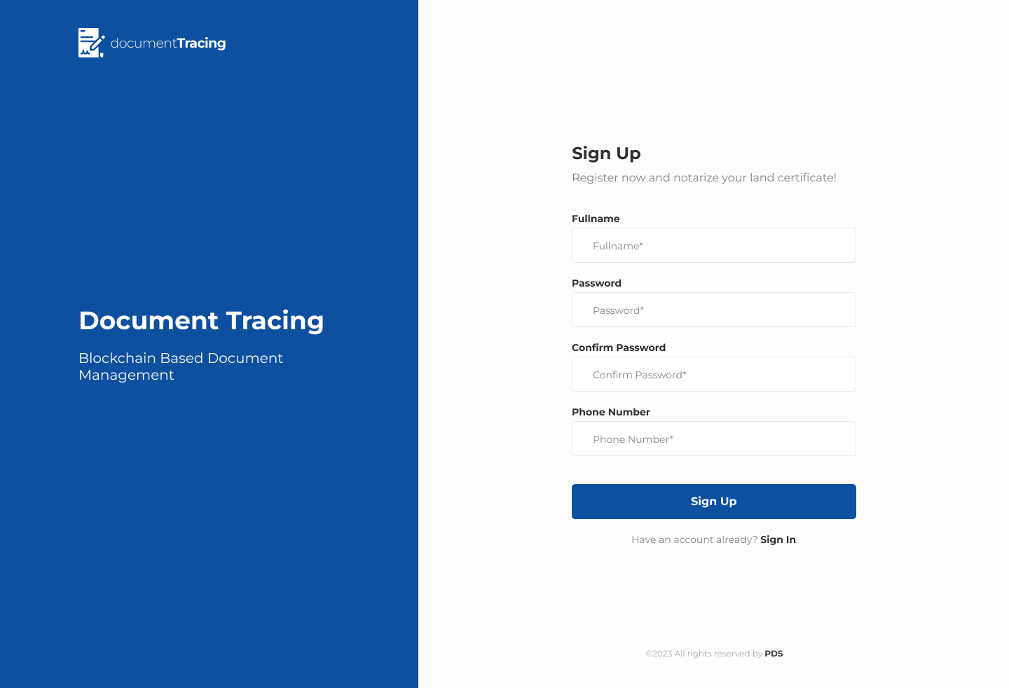 Document Tracing System